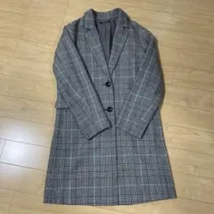 イング　チェスターコート　コート　グレー　チェック