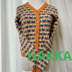 HAKKA アーガイル柄　ニット　カーディガン