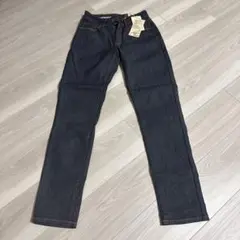 【未使用品】無印良品縦横ストレッチデニム スリムストレートパンツ 22