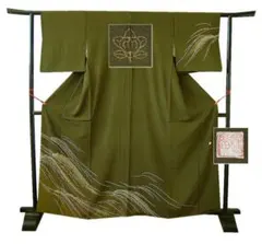 美品 作家物 極上一越地 本加工染 附下げ・訪問着（正絹）仕立上り＜HH501＞