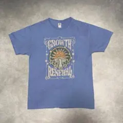 フルーツオブザルーム 半袖 Tシャツ L ブルー 茸 キノコ 古着 US古着