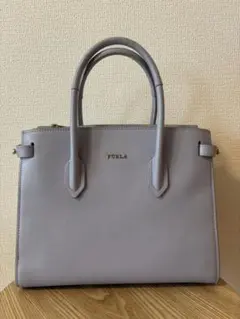 FURLA ライトグレー ハンドバッグ