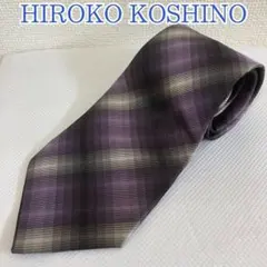 HIROKO KOSHINO　ヒロコ　コシノ　ネクタイ　シルク　パープルのサムネイル