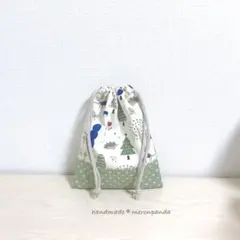 森のどうぶつさん 巾着袋小