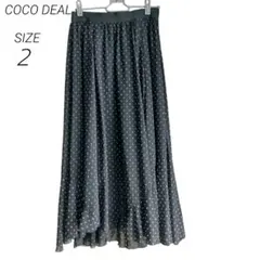 COCO DEAL ココディール シフォン ドット ロングスカート 2