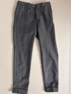 グレー スラックス ストライプ裏地