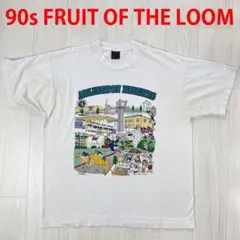 【訳アリ】ヴィンテージ　90s　USA製　シングルステッチ　フルーツオブザルーム