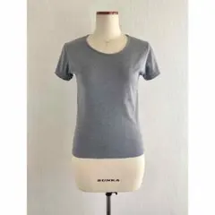 SUNSPEL 英国製 コットン Tシャツ 半袖 Uネック グレー 洗える Mのサムネイル