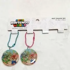 ユニバ　USJ　ニンテンドーワールド　スーパーマリオ　キーチェーンセット