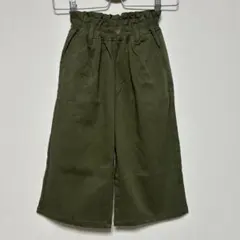 オリーブグリーン ハイウエストパンツ 140