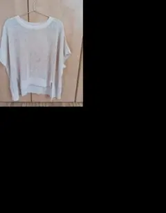 クリーム色オーバーサイズニット半袖