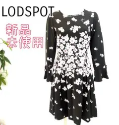 【新品未使用】ロディスポット　フラワープリント　フレアワンピース