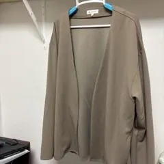 THE SHOP TK ノーカラージャケット L ブラウン