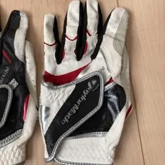 TaylorMade ゴルフグローブ ホワイト/レッド/ブラック3点
