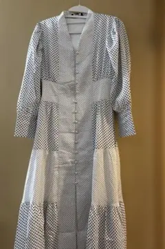 ERADIE エラディエ　ドット柄 ロングシャツワンピース 長袖