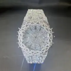 Iced out Watch モアサナイト v381T Gold - メルカリ