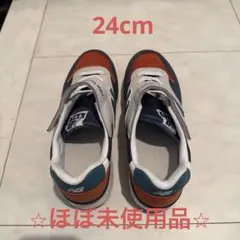 New Balance 996 24cm スニーカー オレンジ/ネイビー