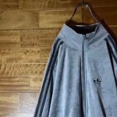 adidas ベロア　ベッケンバウアー　トラックジャケット　グレー　灰色　M程