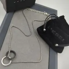 極美品 DIESEL ディーゼル ネックレス リング チェーン ブレイブマン