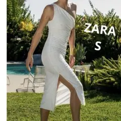 ZWCOLLECTION 刺繍入りアシンメトリーワンピース