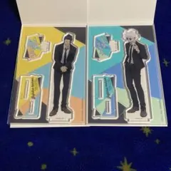 【1】呪術廻戦　ビッグアクリルスタンド　五条悟＆夏油傑　スーツセット　ダイソー