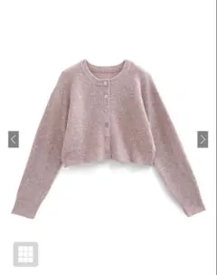 ラメショート丈ニットカーディガン［gn364］