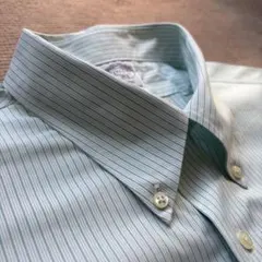 【極美品】BB REGENT ノンアイロン BDシャツ グリーンストライプ