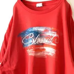 デルタ プロウェイト Blessed Tシャツ XL レッド 赤 古着