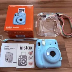 FUJIFILM instax mini 11 スカイブルー 本体　ケース付き