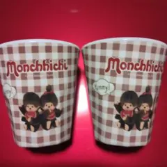 【新品】モンチッチ　Monchhichi チェック柄マグカップ 2個セット