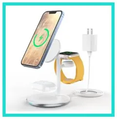 3in1 ワイヤレス充電器 マグネット magsafe充電器 スタンド