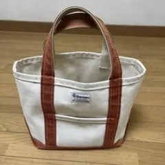 ORCIVAL アイボリー/オレンジ トートバッグ