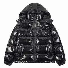 TRAPSTAR 光沢ブラック ダウンジャケット