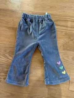 グレー コーデュロイパンツ サイズ90 ハート刺繍