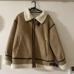 ベージュ ムートンコート Fサイズ