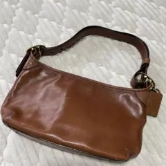 コーチ　レザーショルダーバッグ　ブラウン　ワンショルダー