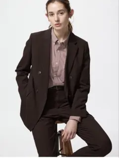 UNIQLO ダブルジャケット　XLサイズ　ブラウン