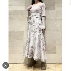 SNIDEL プリントシアースカート タグ付き