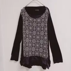 CRESCENT クレッシェント 幾何学的刺繍レース シフォンフリル チュニックのサムネイル