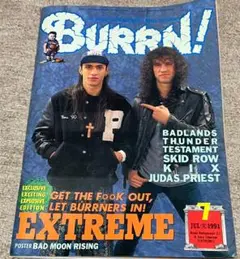 BURRN! 1991年7月号・BAD MOON RISING・ポスターカレンダ