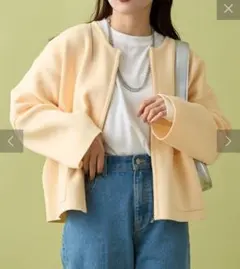 チャオパニックティピー　ジップアップカーディガン　イエロー