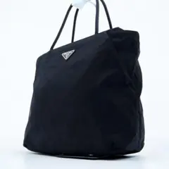 PRADA プラダ トートバッグ ナイロン ブラック 三角ロゴ 肩掛け A4収納