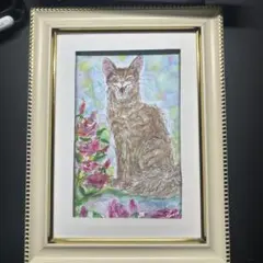 Art #2L38 #猫V名前付けて　 #手描原画 #2Lサイズボード