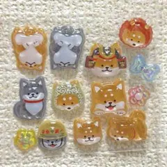正規品♡おすそ分けシール♡柴犬 しば犬 和柄 ボンボンドロップシール