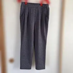 カジュアルパンツ ダークグレー ウエストゴム　ミセス　シニア