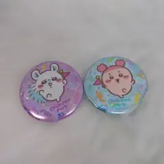 ちいかわ　カニンガ　ちいかわパーク　メタリック缶バッジセット