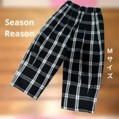 SEASON REASON チェック柄 ワイドパンツ M