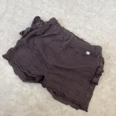 プティマイン女の子　フリル付きダークグレー半ズボン 110cm