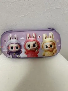 LABUBUの3D筆箱 ピンク 軽くて大容量 約縦23.5cm、横11cm