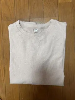 ●薄手ソフトニットフリースT●クルーネック長袖　XL